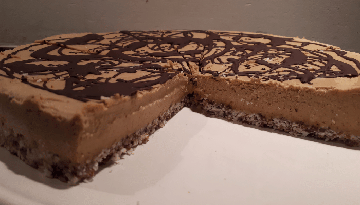 Kokos Pompoen Cheesecake met Chocolade