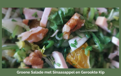 Groene Salade met Sinaasappel en Gerookte Kip